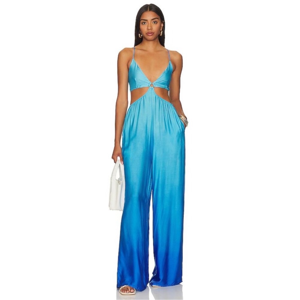 Chic Blue Sleeveless Jumpsuit